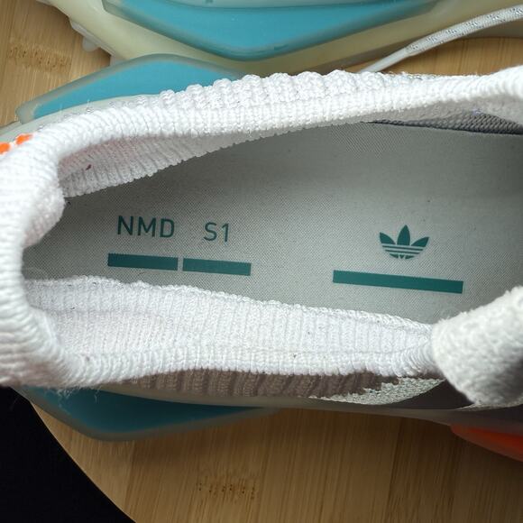 Adidas NMD S1 Men’s Shoe Size 9.5 White Very Lightly Used FZ5707 - Picture 7 of 8